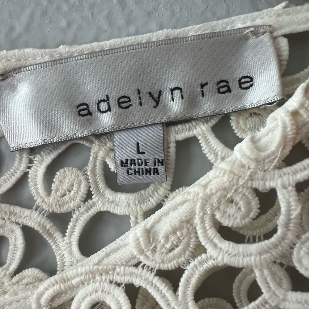 White lace with built in black and white stripe dress - Picture 3 of 3
